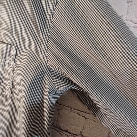 UNTUCKit Large Button down Checkered Gingham Green Blue White Button Down Shirt - Picture 10 of 16